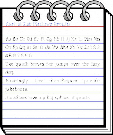 Austral Slab Maplines Regular Font