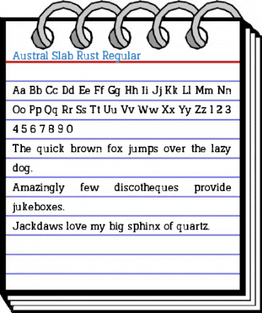 Austral Slab Rust Regular Font