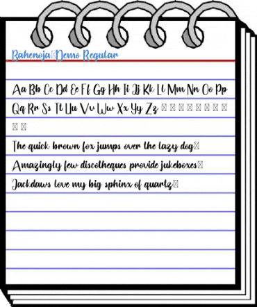 Bahenoja-Demo Regular Font