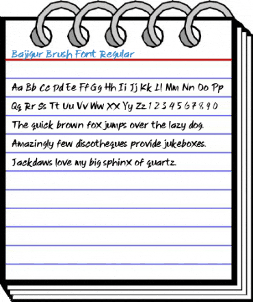 Bajigur Brush Font Regular Font