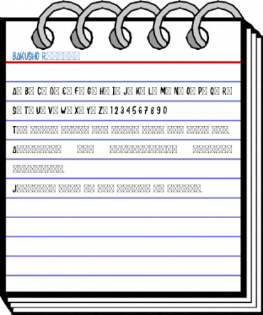 BAKUSHO Regular Font