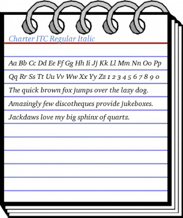 Charter ITC Regular Italic Font