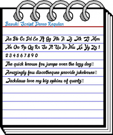 Basuki Script Demo Regular Font