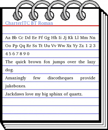 CharterITC BT Roman Font