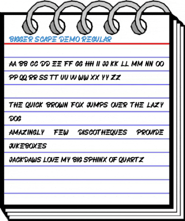 BIGGER SCAPE Demo Regular Font