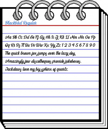Blackbird Regular Font