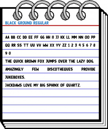 Black Ground Regular Font