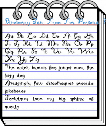 Blueberry Jam Free For Personal Regular Font