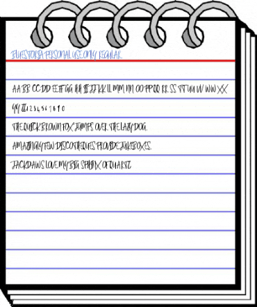 Bluestoria Personal Use Only Regular Font
