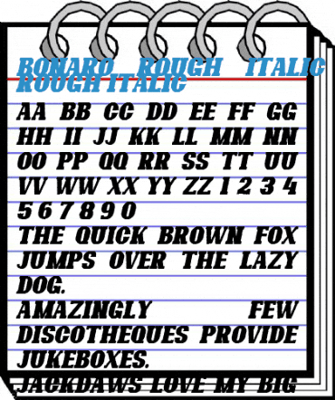 Bonaro Rough Italic Demo Rough Italic Font