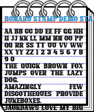 Bonaro Stamp Demo Font