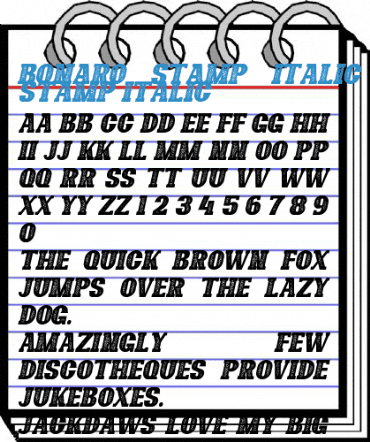 Bonaro Stamp Italic Demo Stamp Italic Font