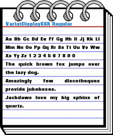 VariatDisplaySSK Regular Font
