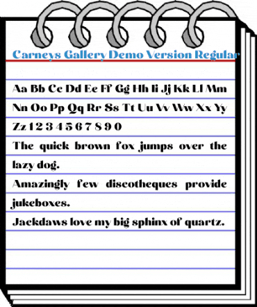 Carneys Gallery Demo Version Regular Font