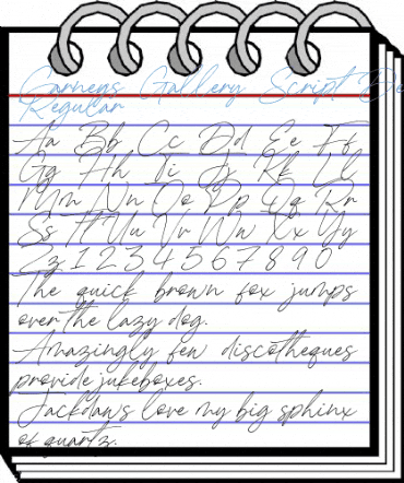 Carneys Gallery Script Demo Ver Regular Font