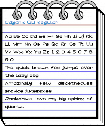 Cayank Qiu Regular Font