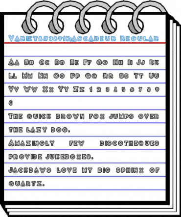 Variet頃ascadeur Regular Font