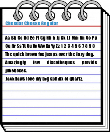Cheedar Cheese Regular Font