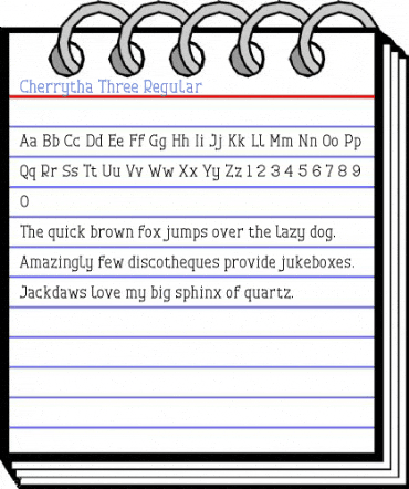 Cherrytha Three Regular Font