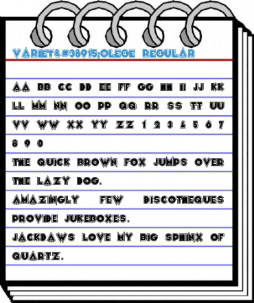 Variet頃olege Regular Font