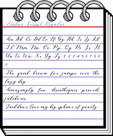 Cintya Script Regular Font
