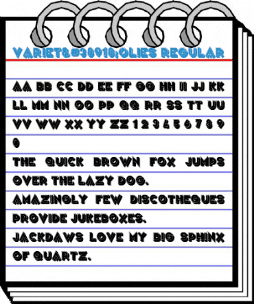 Variet順olies Regular Font