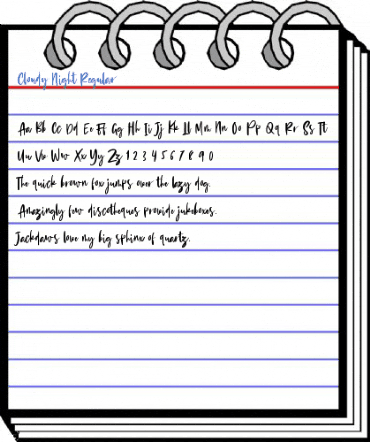Cloudy Night Regular Font