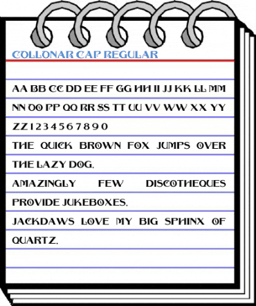 COLLONAR CAP Regular Font