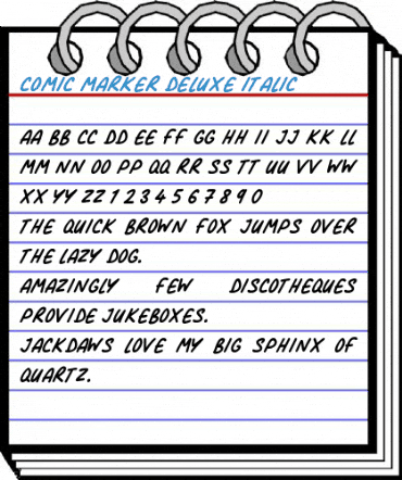 Comic Marker Deluxe Italic Font