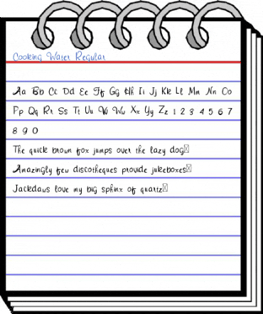 Cooking Water Regular Font