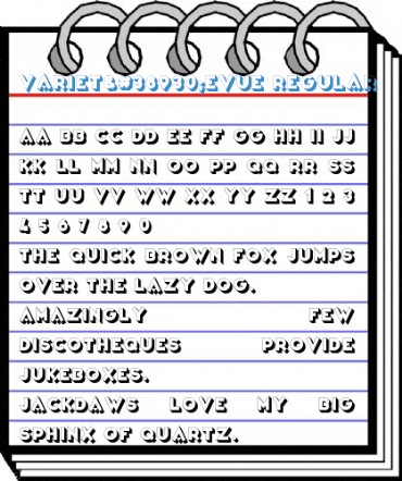 Variet頒evue Regular Font