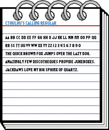 Cthulhu's Calling Regular Font