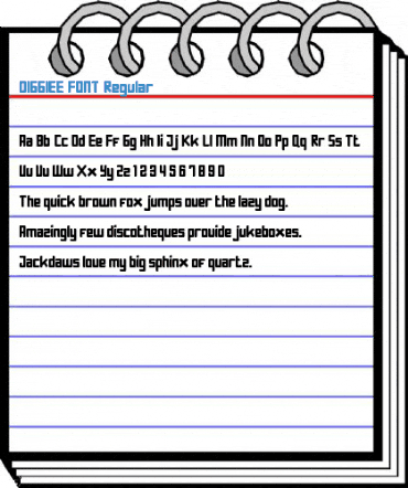 DIGGIEE FONT Regular Font