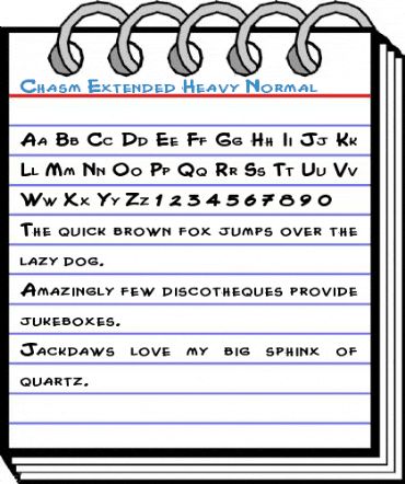 Chasm Extended Heavy Normal Font