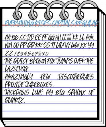 Everything RISES Capitals Regular Font
