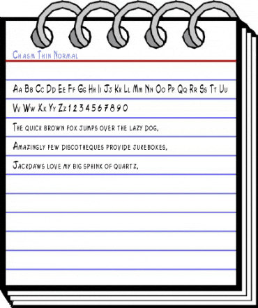 Chasm Thin Normal Font