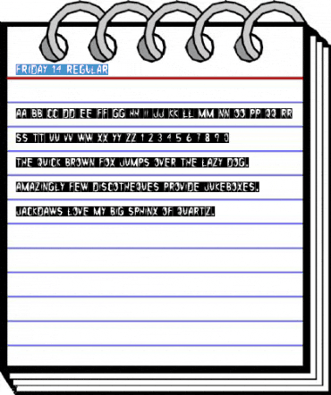 Friday 14 Regular Font