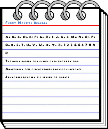 Fuzzy Monster Regular Font