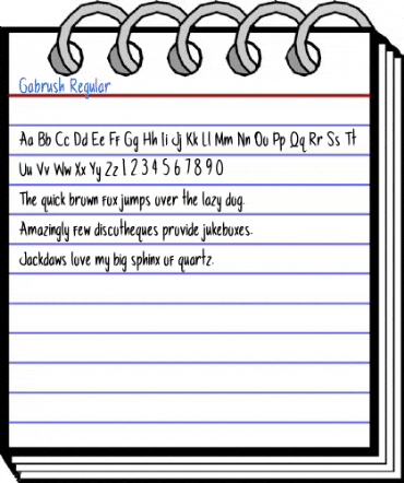 Gabrush Regular Font