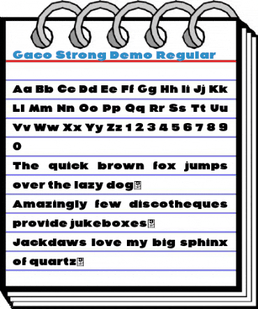 Gaco Strong Demo Regular Font