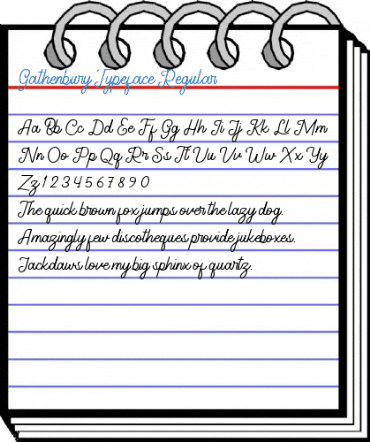 Gathenbury Typeface Regular Font