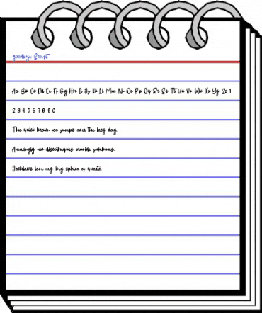 goodbye Script Font