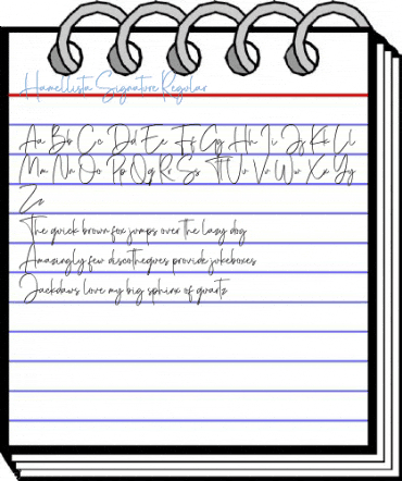 Hamellista Signature Regular Font