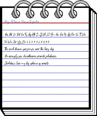 Hey Milenia Demo Regular Font