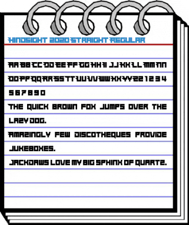 Hindsight 2020 Straight Regular Font