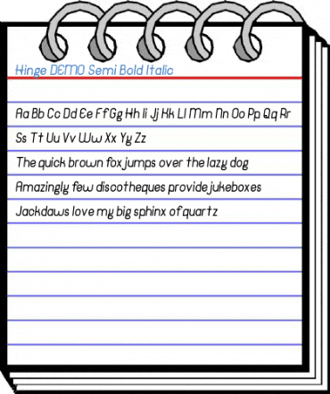 Hinge DEMO Semi Bold Italic Font