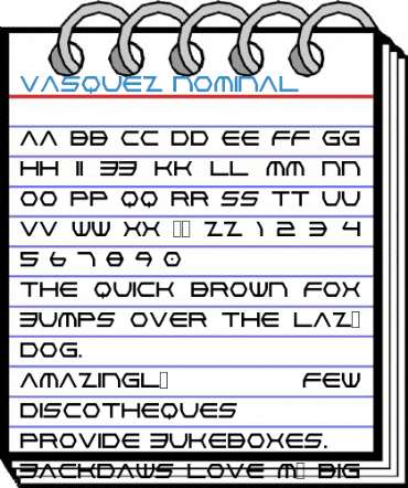 Vasquez Nominal Font