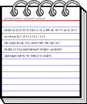 Hodgepodgery Sketched Regular Font