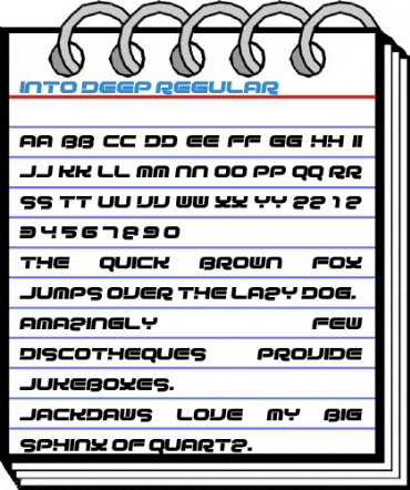 Into Deep Regular Font
