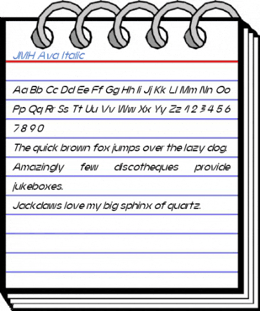 JMH Ava Italic Font